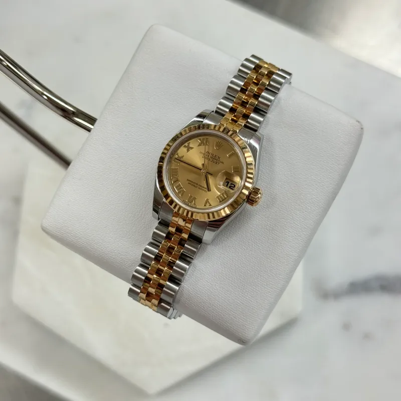 Rolex DateJust 26mm Champagne Roman Dial (Ref. 179173)