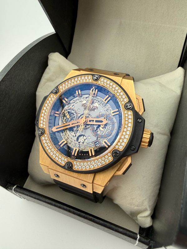 Hublot King Power Unico Gold Diamond Bezel (ref: 701.ox.0180.rx.1104)