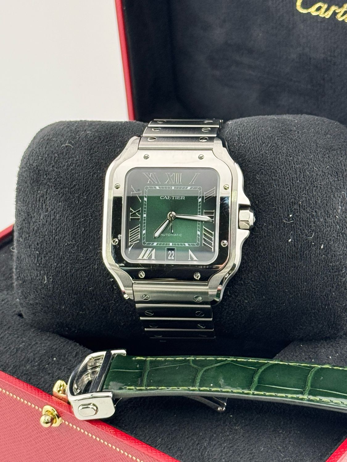Cartier Santos Green Dial (ref:4072)