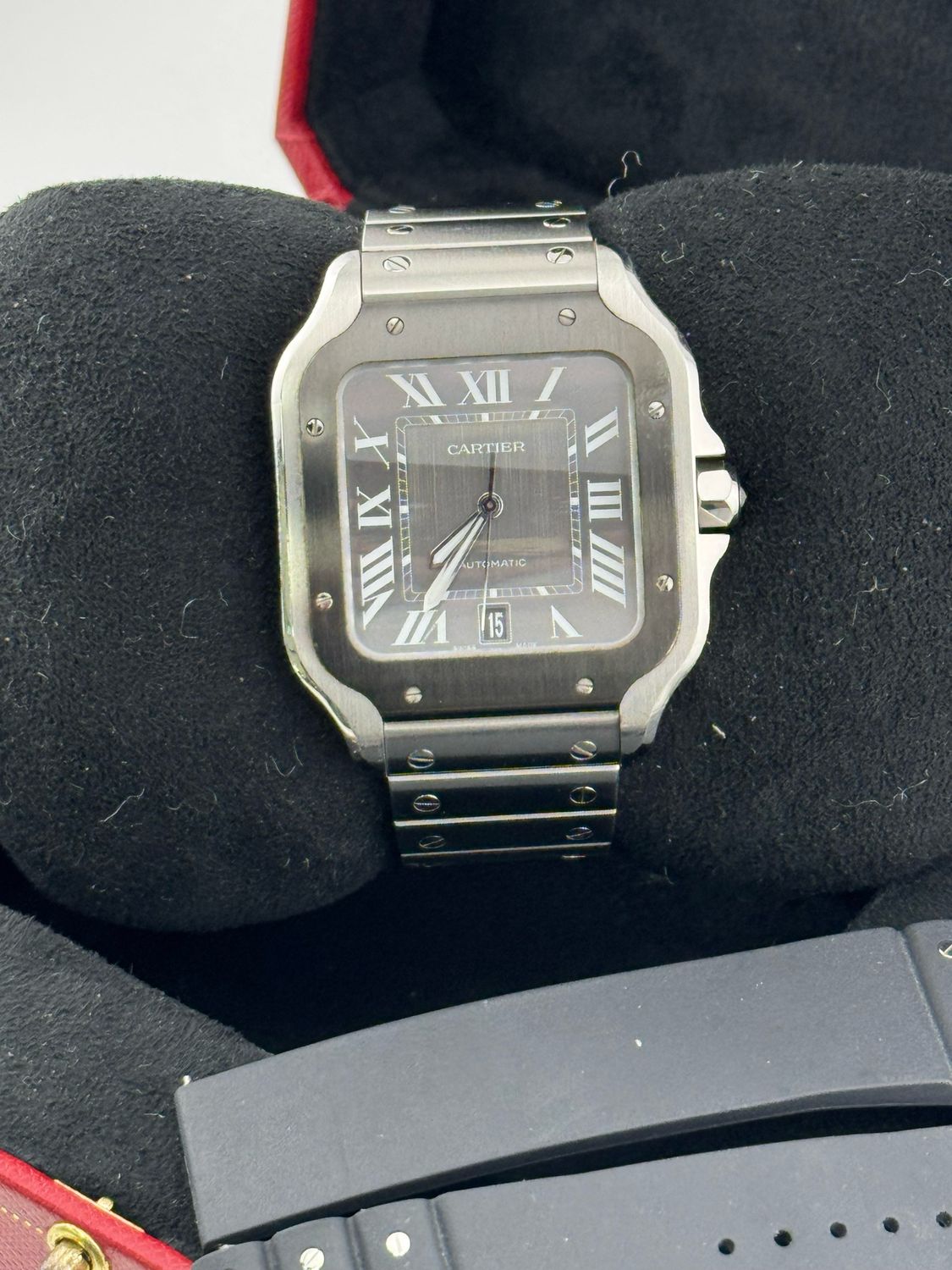 Cartier Santos Black Dial (ref: 4072)