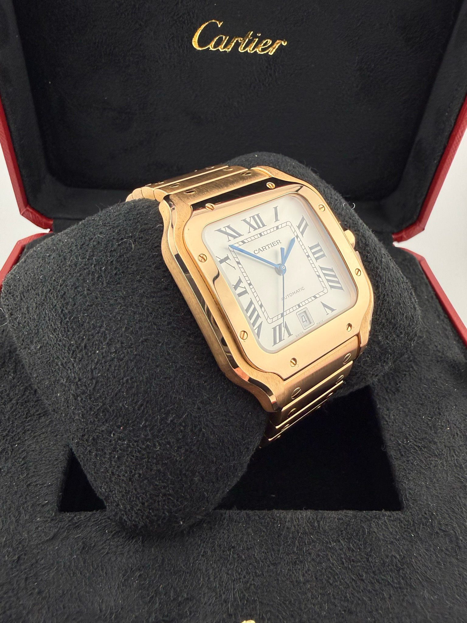 2021 Cartier Santos Rose Gold L (ref: WGSA0018)