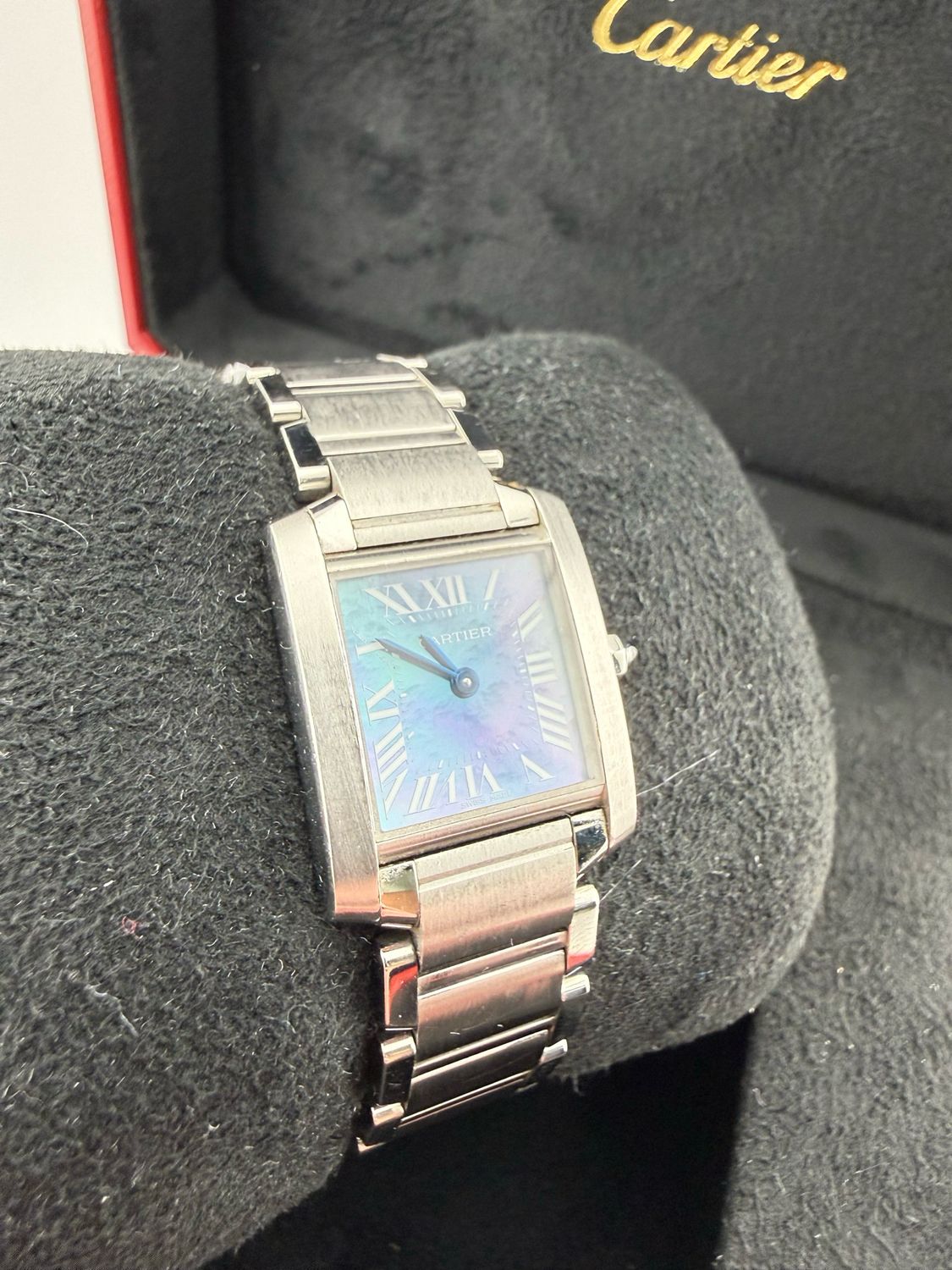 Cartier Tank Francaise 20mm Stainless Steel MOP (ref: 2384)