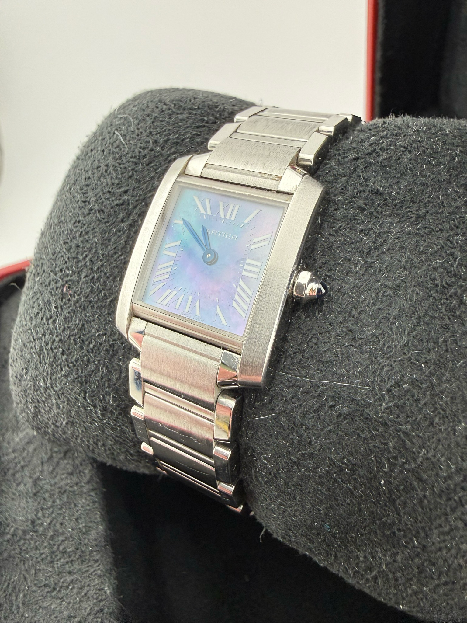 Cartier Tank Francaise 20mm Stainless Steel MOP (ref: 2384)