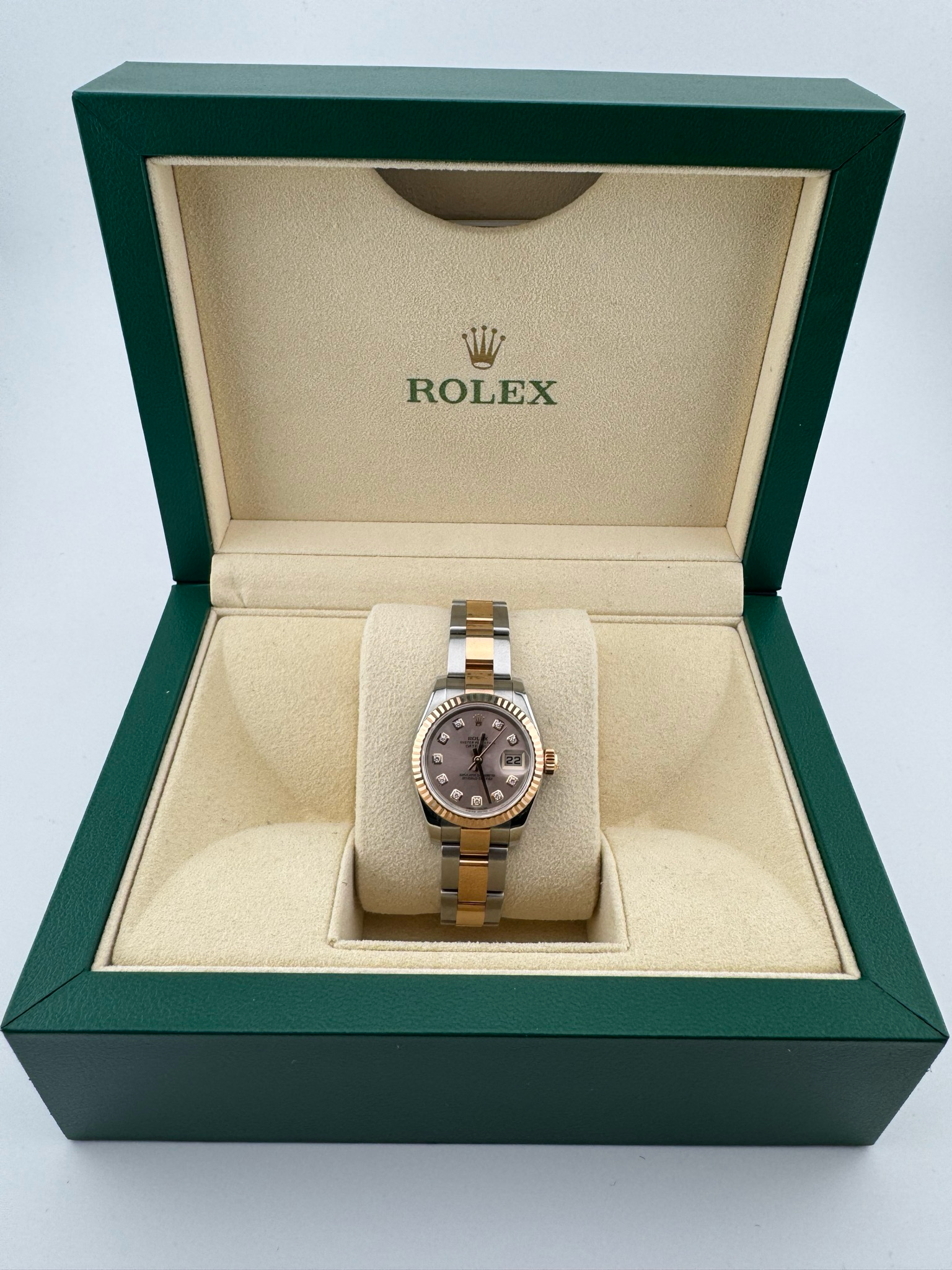 2019 Rolex Datejust 26mm Two Tone Rose Gold Steel (ref:179161)