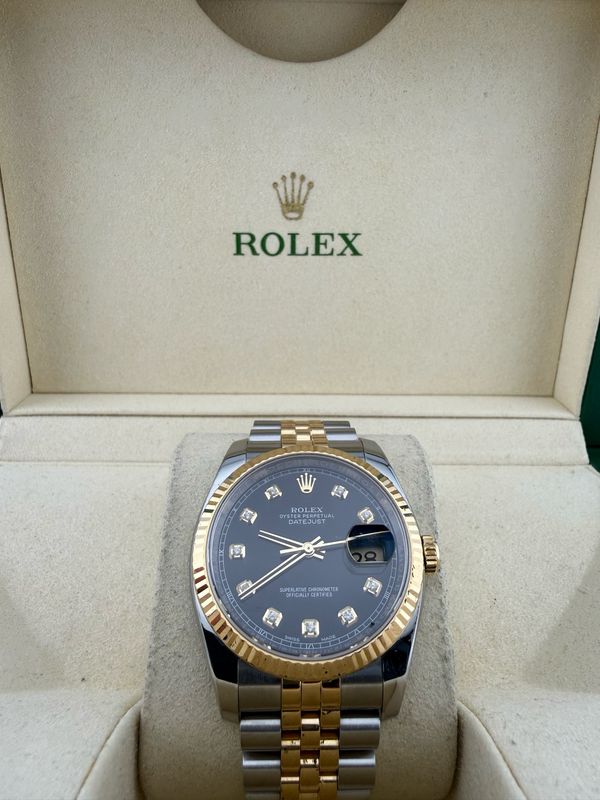 Rolex Datejust 36mm Two Tone 18K Gold Stainless Steel (ref: 116233)