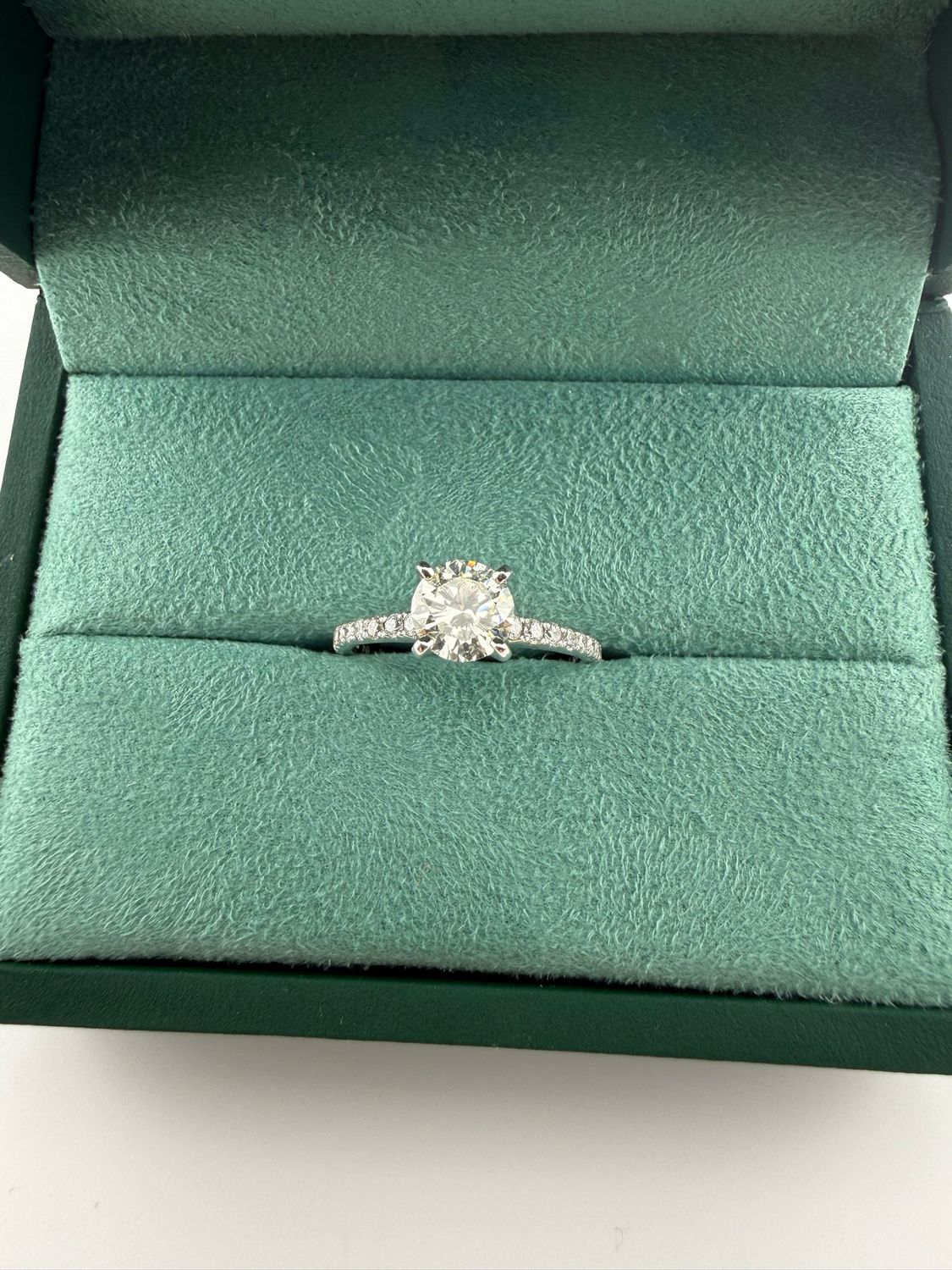 14K White Gold Engagement Ring