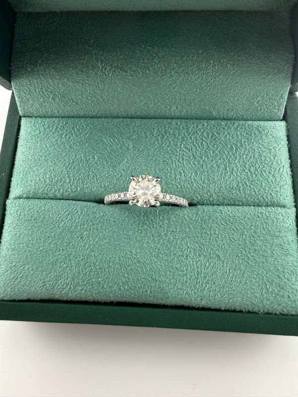 14K White Gold Engagement Ring