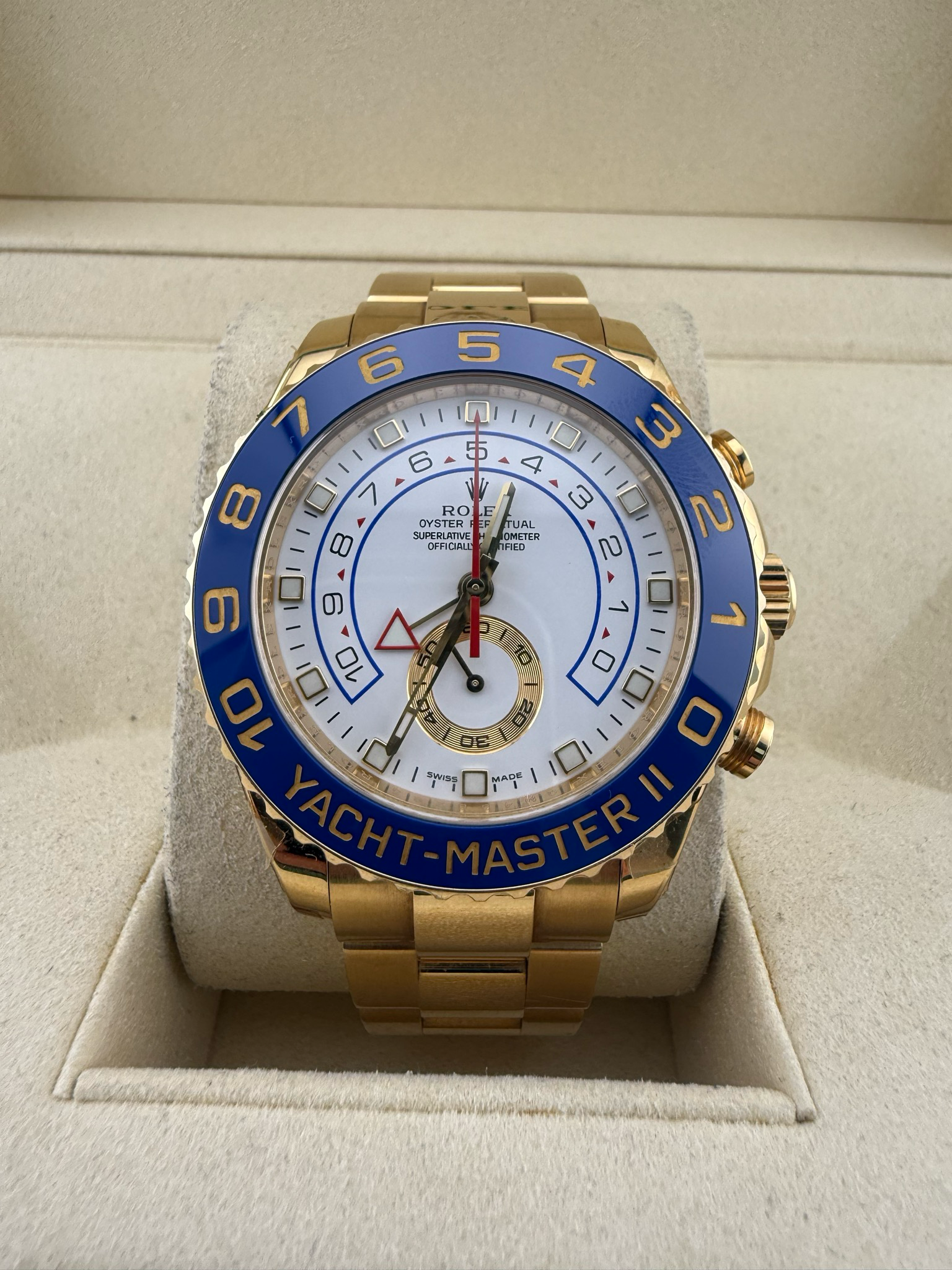 2010 Rolex Yachtmaster II 44mm Yellow Gold (ref: 116688)