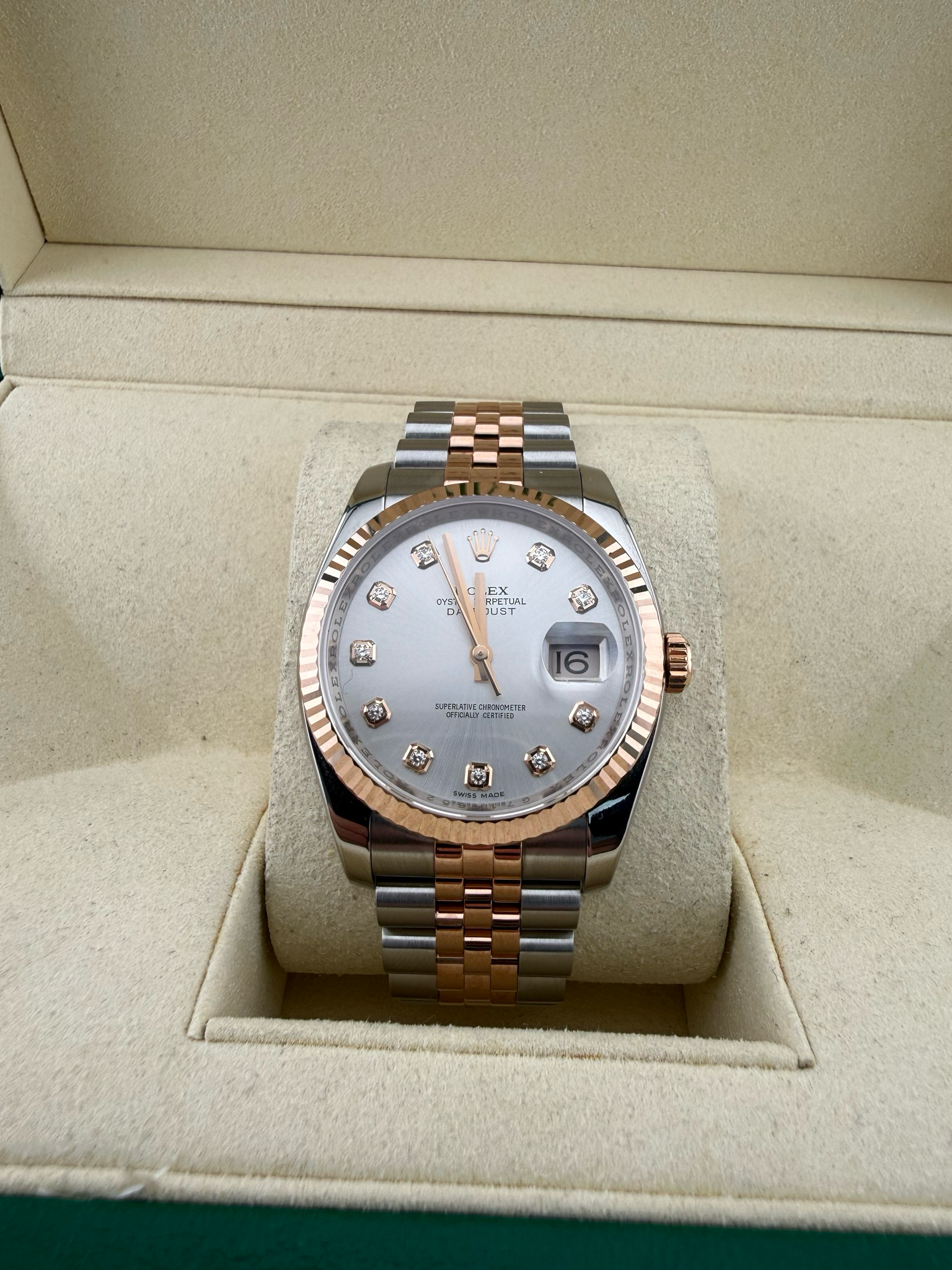 Rolex Datejust 36mm Two Tone Rose Gold (ref: 116231)