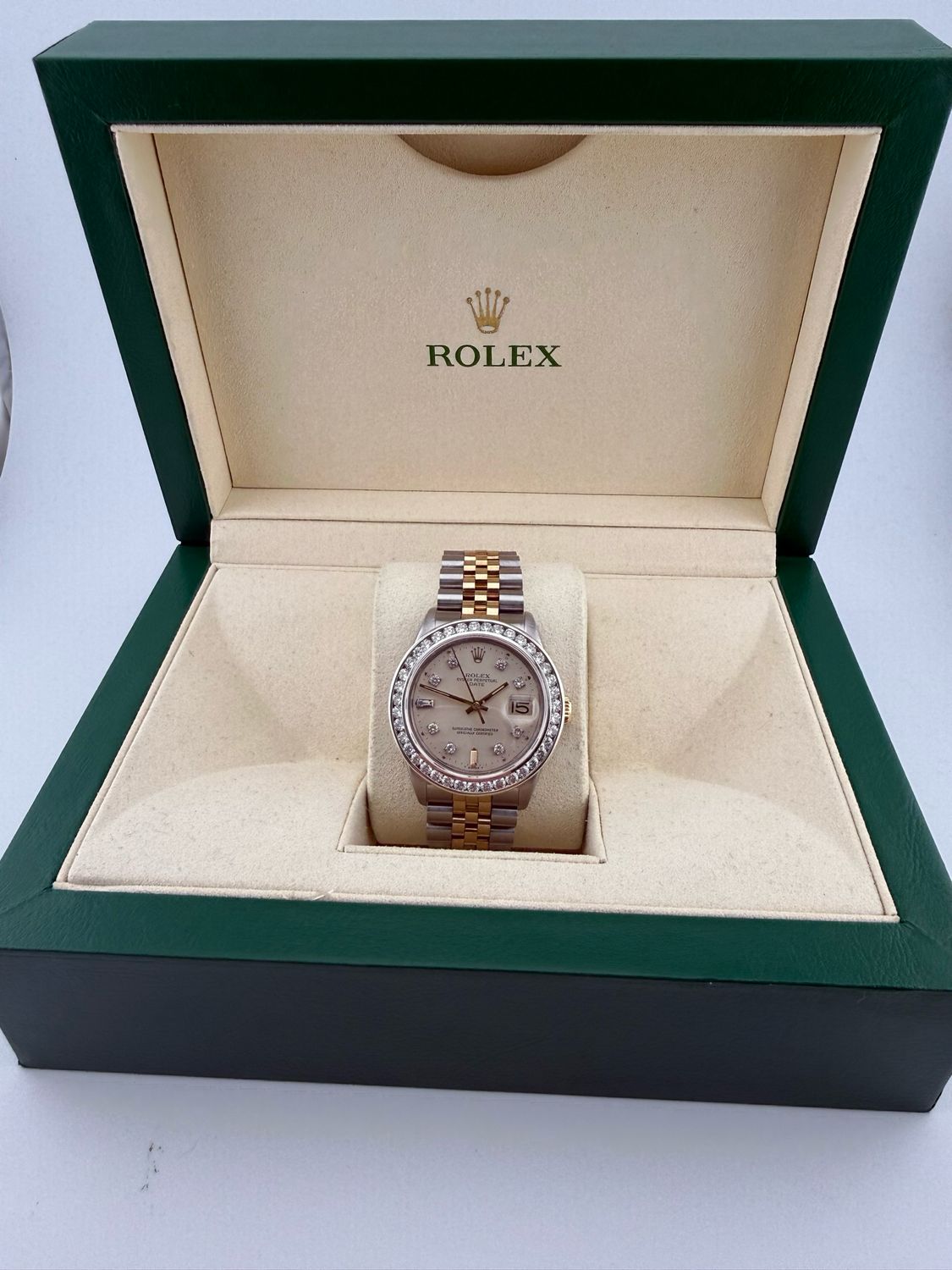 1979 Rolex Datejust 34mm Two Tone Stainless Steel 18K Yellow Gold (ref: 1505)