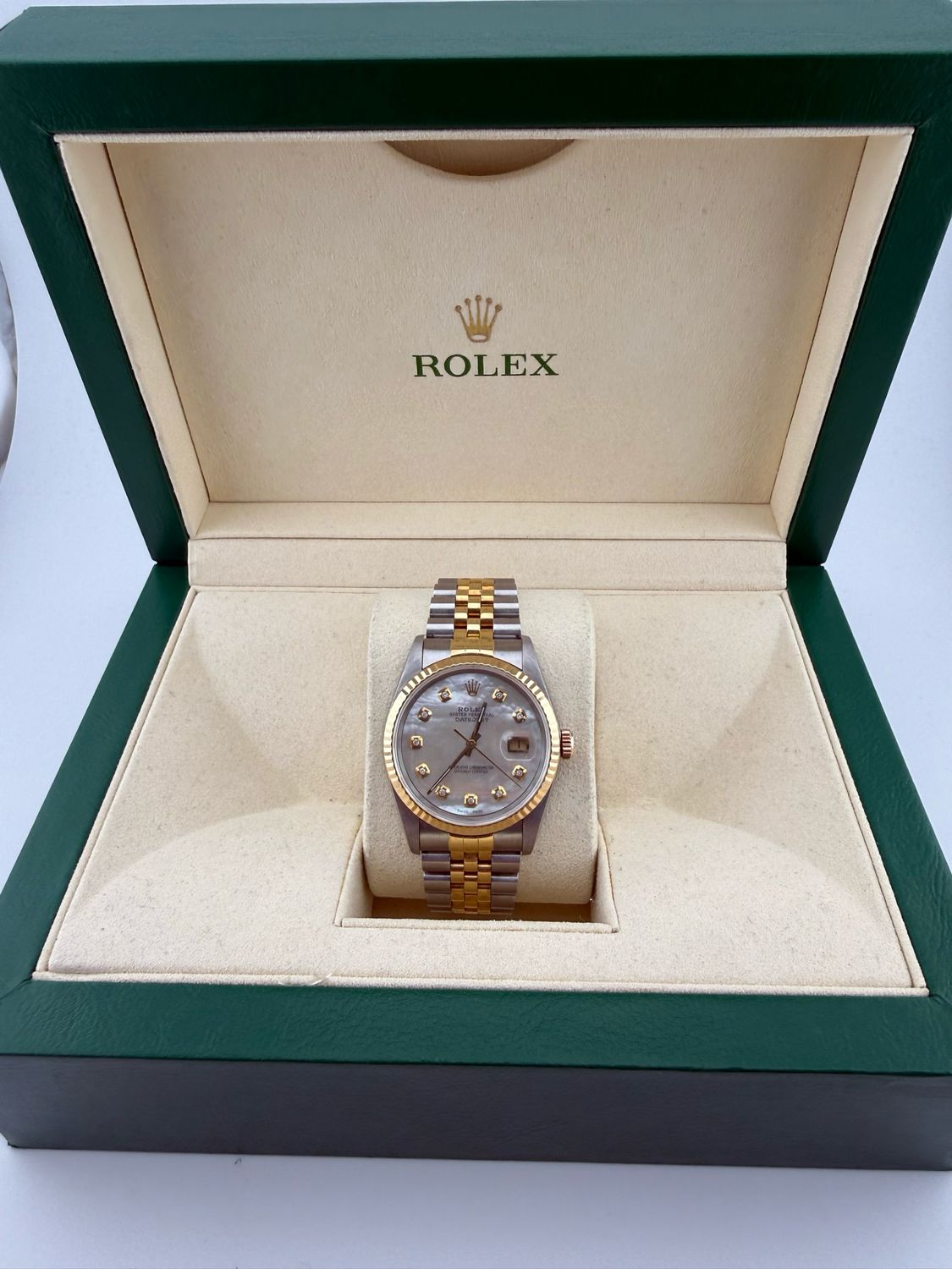 1988 Rolex Datejust 36mm Two Tone Stainless Steel 18K Yellow Gold (ref: 16233)