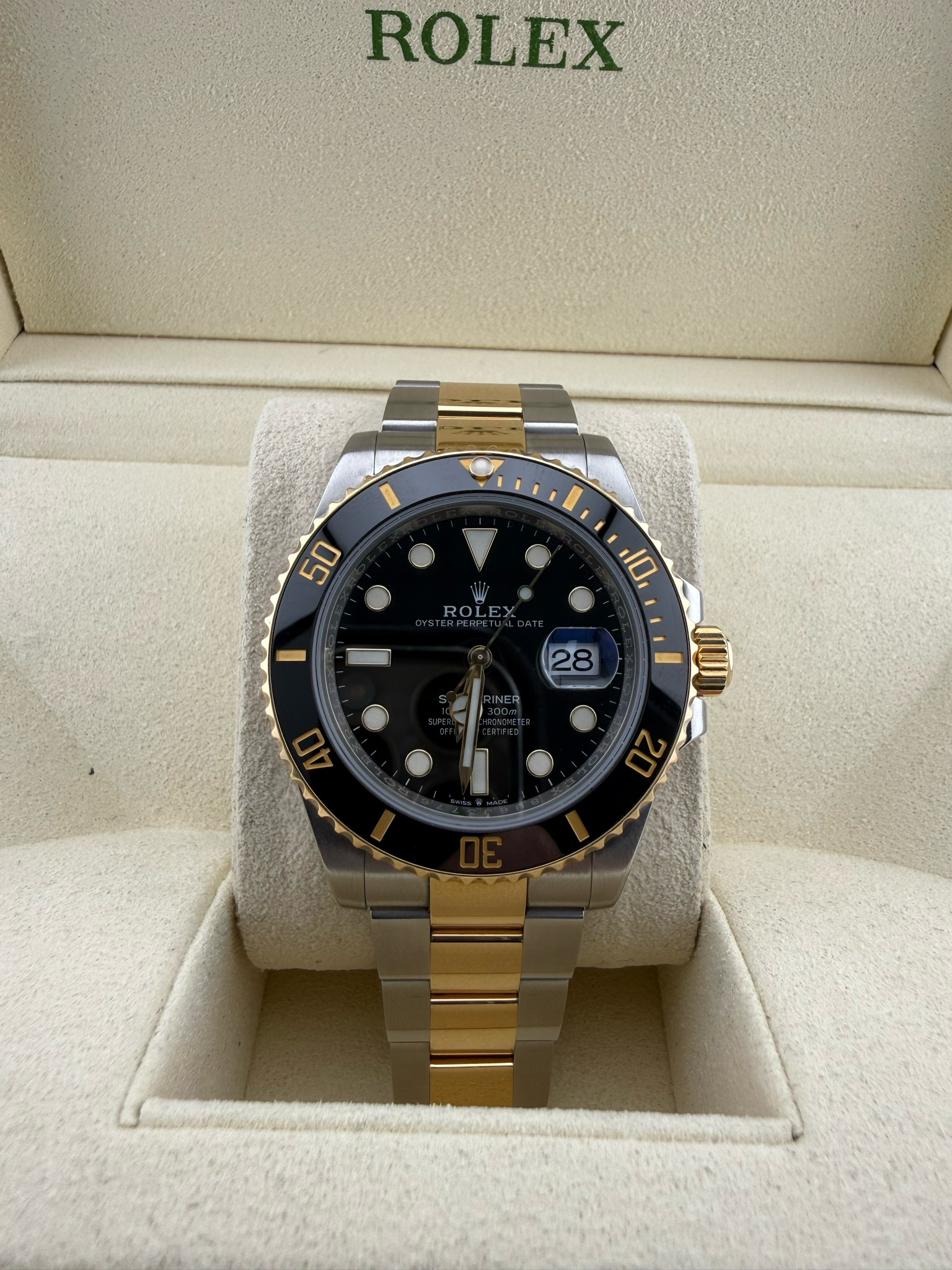 2024 Rolex Submariner 41mm Two Tone Stainless Steel 18K Yellow Gold (ref: 126613ln)