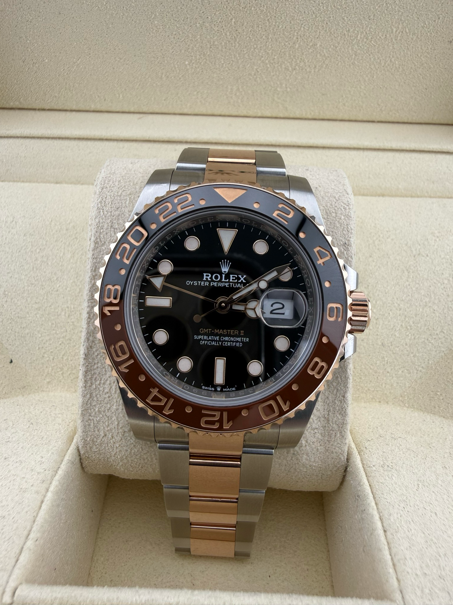2021 Rolex Root Beer Everose 40mm Two Tone Stainless Steel 18K Yellow Gold (ref: 126711chnr)