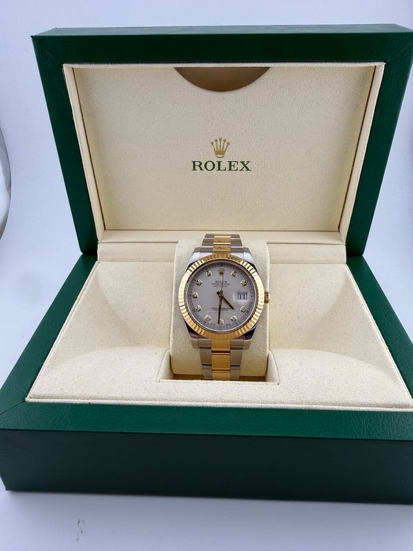 2015 Rolex Datejust II 41mm Two Tone Stainless Steel 18K Yellow Gold (ref: 116333)