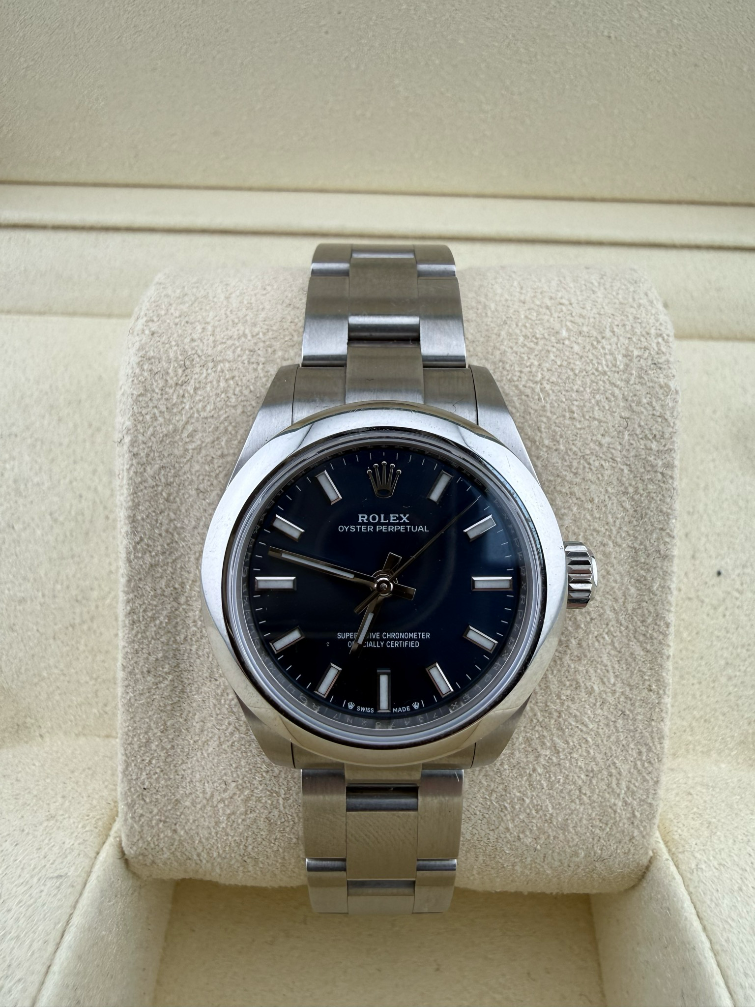 2021 Rolex Oyster Perpetual 28mm Blue Dial Stainless Steel (ref: 276200)