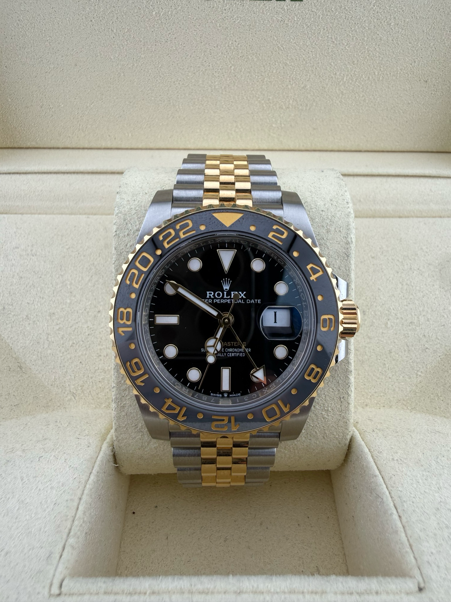 2023 Rolex GMT Master Zombie 40mm Two Tone 18K Yellow Gold Stainless Steel (ref: 126713grnr)