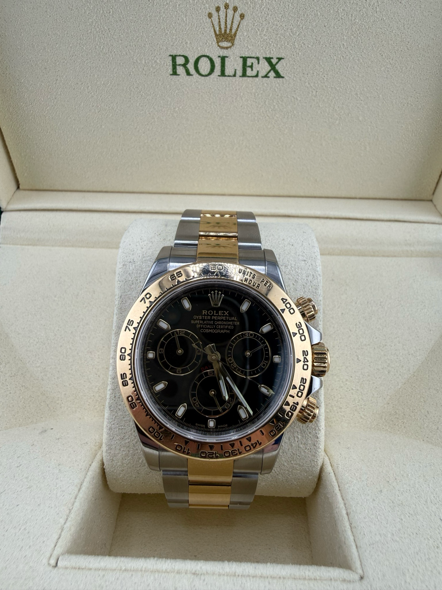 Rolex Daytona 40mm Two Tone 18K Yellow Gold Stainless Steel (ref: 116503)