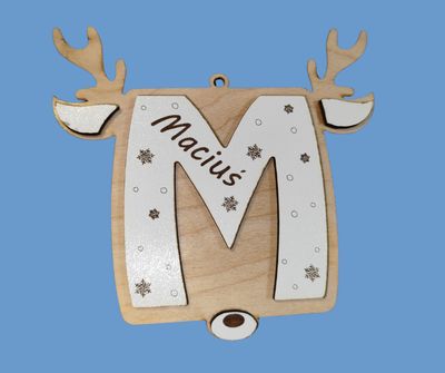 Bombka Imienna Renifer A - Z