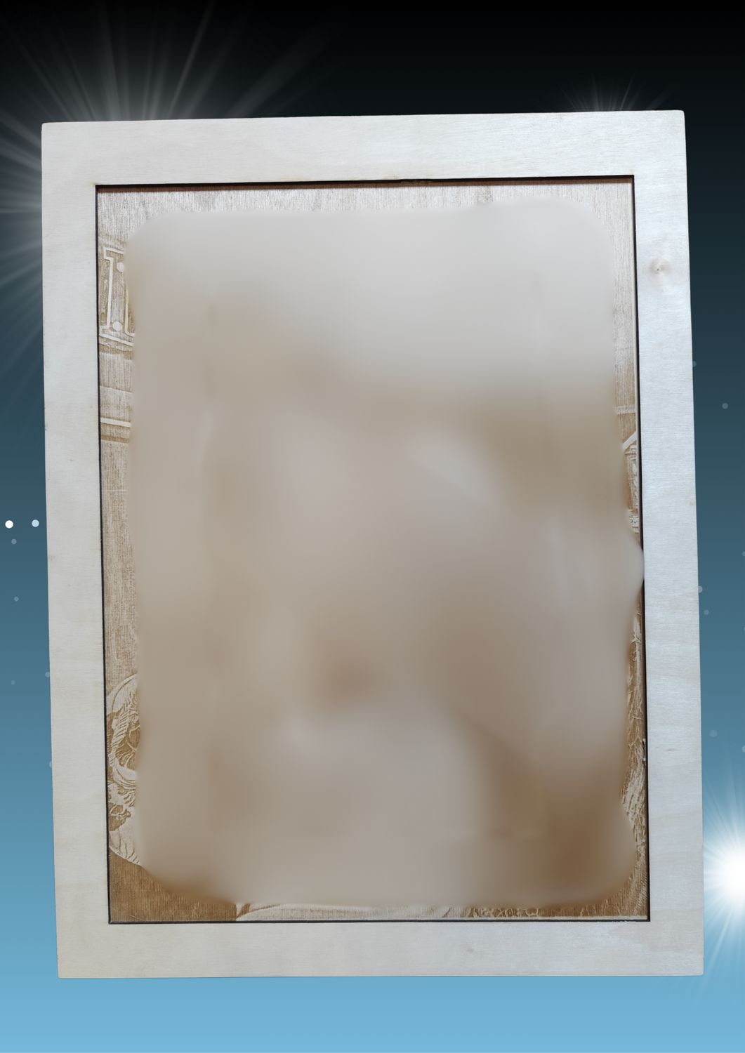 Rama do zdjęcia A4 grawerowanego ( wymiar ramy :  26 × 34,7 cm )