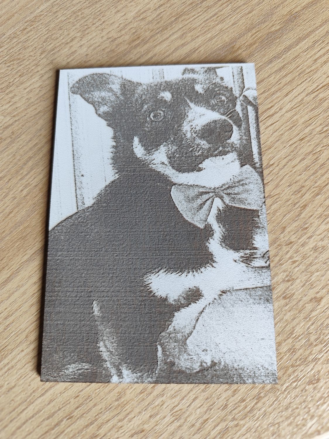 Zdjęcie Grawerowane Laserowo (Sklejka Surowa Drewniana  lub HDF Biała 3 mm ) Rozmiar A6 10,5 × 14,8 cm