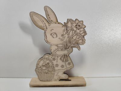 Figurka drewniana Zając Wielkanocny 🐰 | stojąca | DIY do malowania