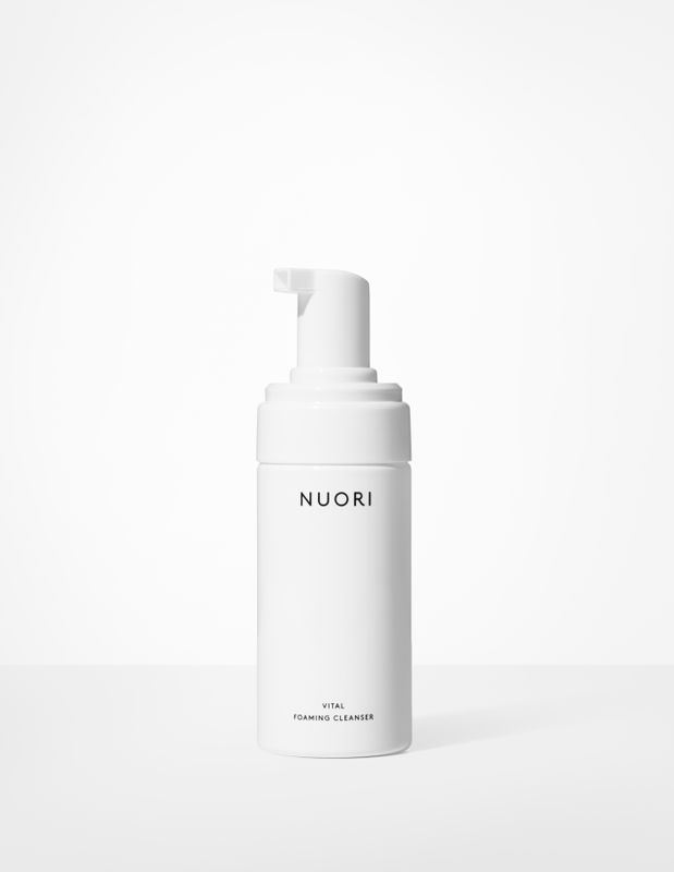 luxuriously creamy foaming cleanser that removes dirt and makeup