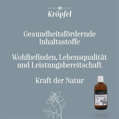 Original KRÖPFEL Schwarzkümmelöl für Tiere, 100ml od. 1000ml