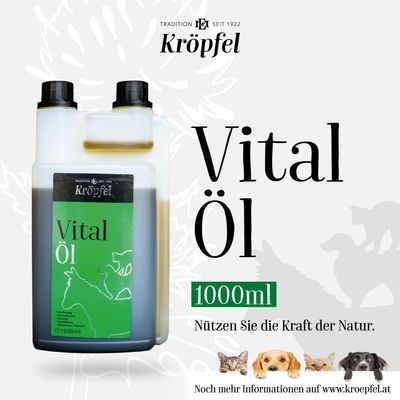 Original KRÖPFEL Vitalöl für Tiere, 1000ml