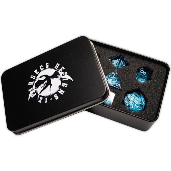 12 Parsecs Designs Dice - 7 Piece Set - Glacial Fortress 12 Parsecs Designs Dice - 7 Piece Set - Glacial Fortress