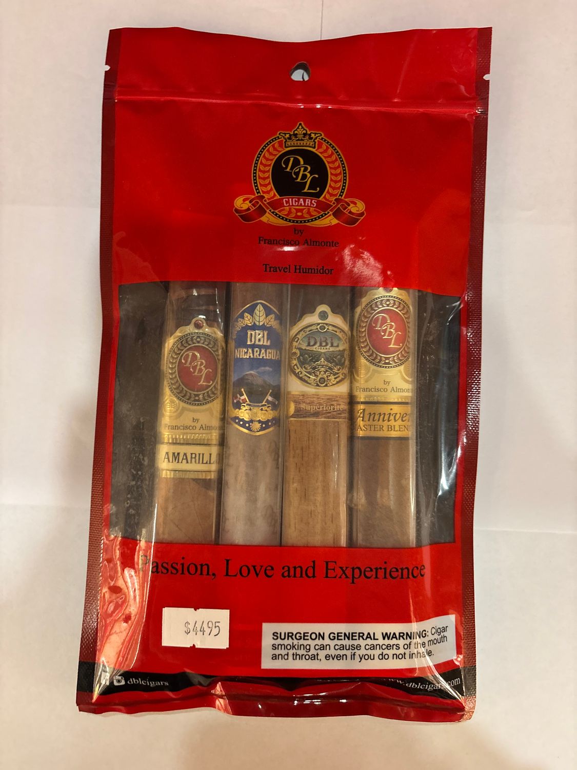 DBL Cigars by Francisco Almonte – 4-Cigar DBL Cigars by Francisco Almonte – 4-Cigar "Travel Humidor" Sampler