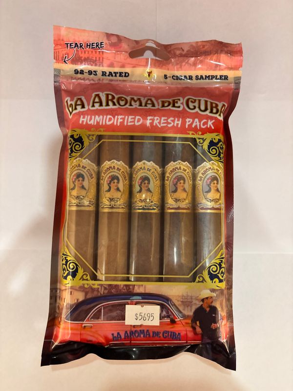 La Aroma de Cuba Humidified Fresh Pack – 5-Cigar Award-Winning Sampler