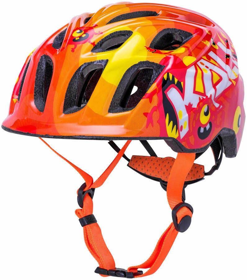 Kali Chakra Child Helmet - Monsters Orange, X-Small