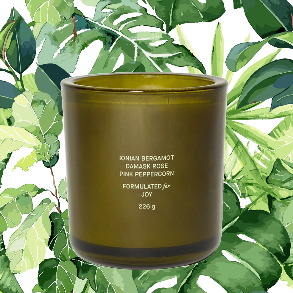 Flamingo Estate Euphoria Candle: Ionian Bergamot, Damask Rose, Pink Peppercorn