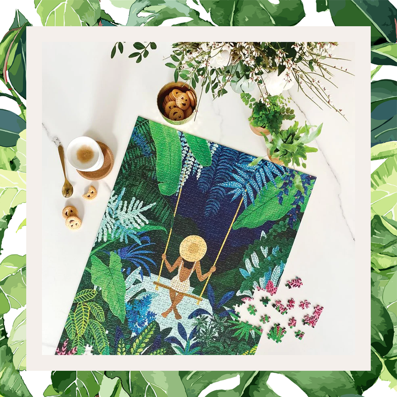 ATWS Jigsaw Puzzle: Woman On Tropical Swing