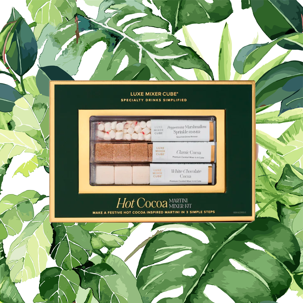 Teaspressa LUXE Mixer Cube - Hot Cocoa Martini Kit With Peppermint Rimmer