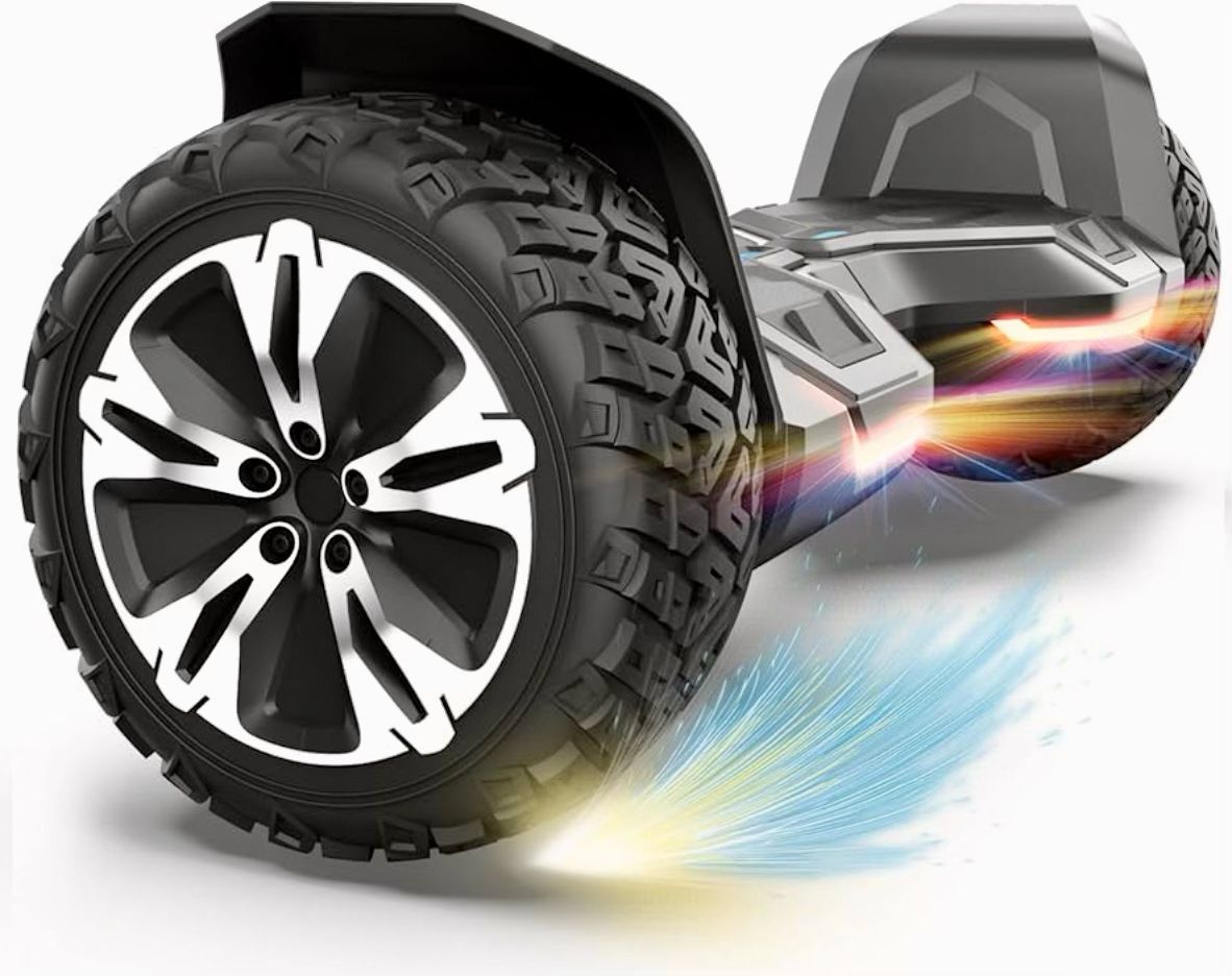 Gyroor Warrior 8.5 inch All Terrain Off Road Scooter with Bluetooth Speakers and LED Lights, UL2272 Certified Self Balancing Scooter