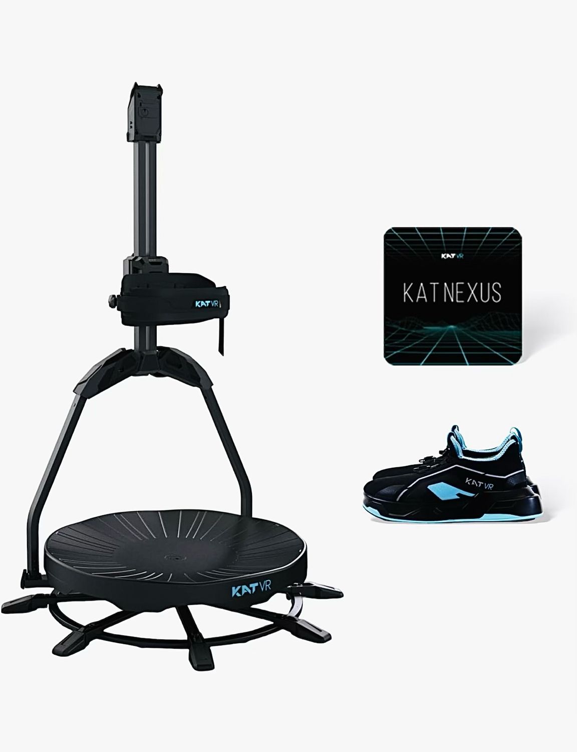 KAT Walk C2 VR Series | 360° Omnidirectional Walking Pad &amp; Accessories for Immersive VR Gaming &amp; Fitness | Compatible with SteamVR, Quest, Oculus | Core | US Size 9.5