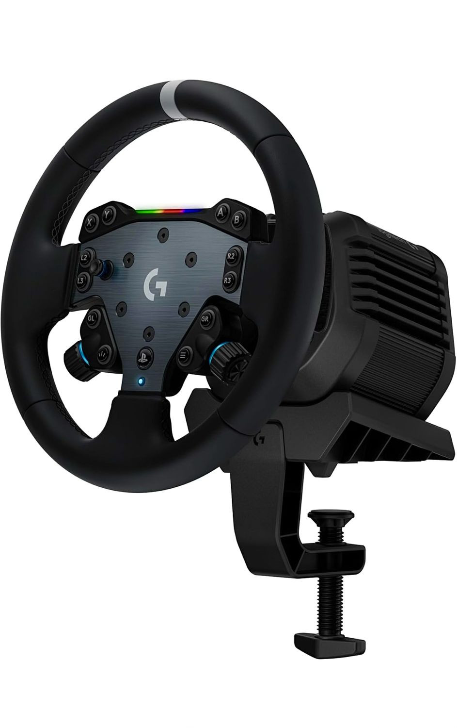Logitech G RS50 System, 3-Piece Sim Racing Steering Wheel Setup - RS50 Wheel Base with 8 Nm Direct Drive, RS Wheel Hub with 13 Buttons and RS Round Wheel 11–inch - for PS5/PS4/PC