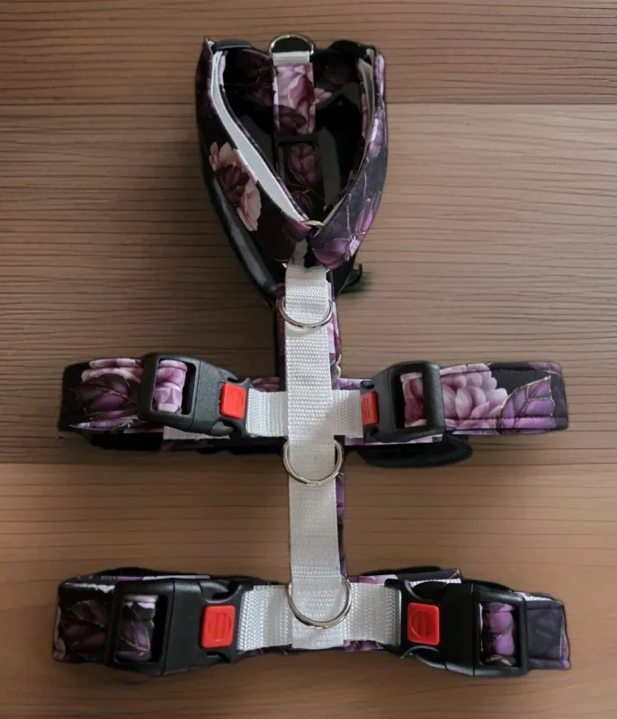 Hundesicherheitsgeschirr Weiß/Brombeere M