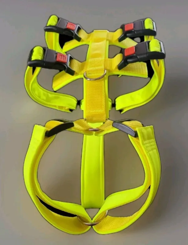 Hundesicherheitsgeschirr Gelb/Neongelb