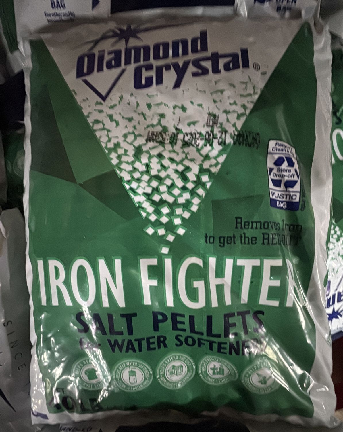 Salt, softener, red out