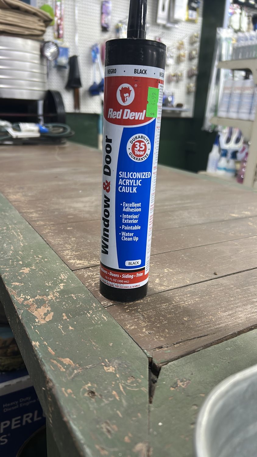 Black window and door caulk