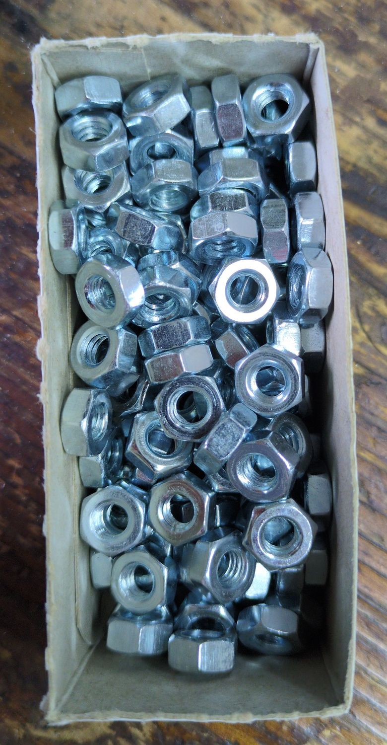 1/4-20 Hex Nut Flat Head