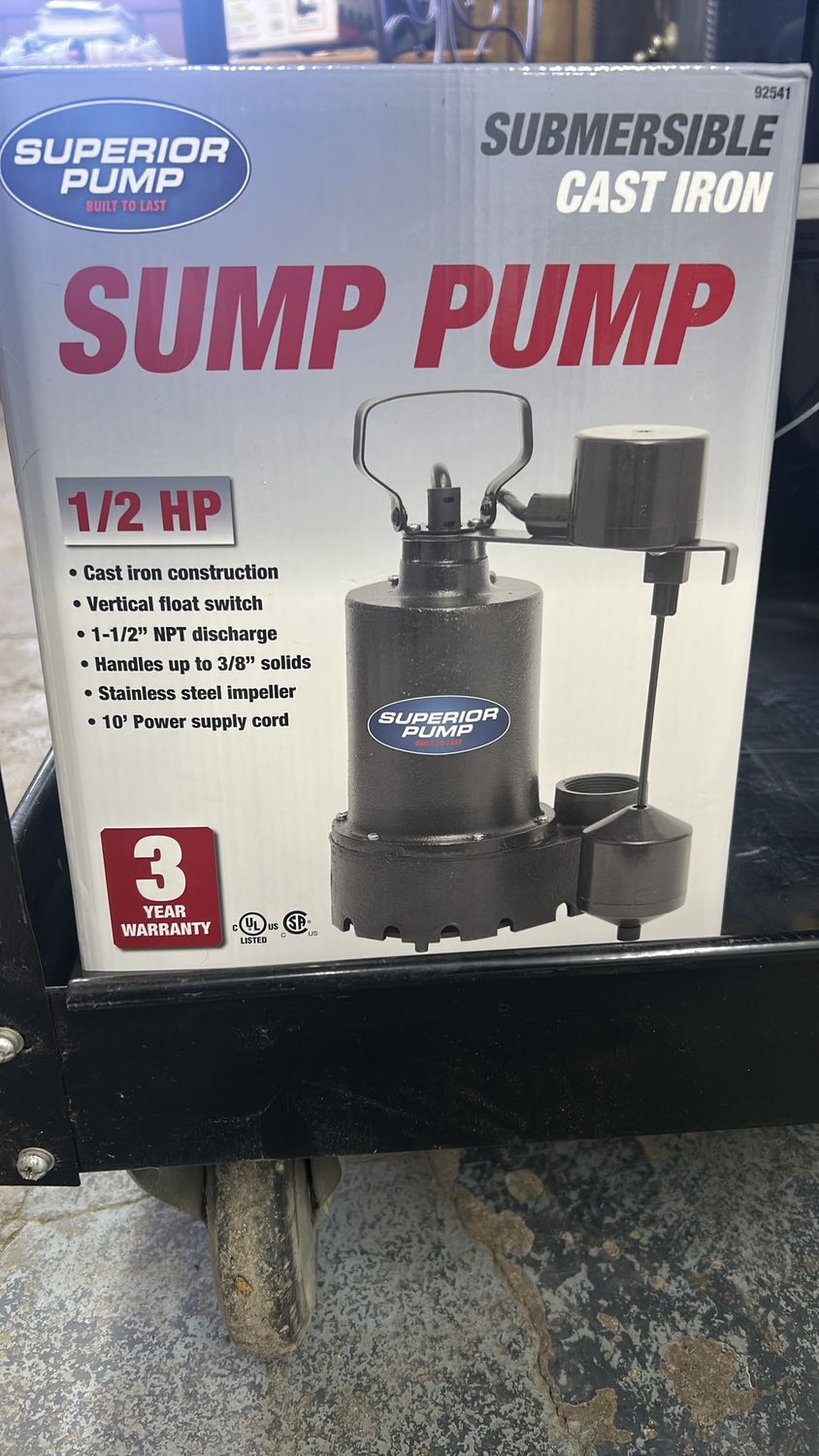 92541 1/2HP CAST SUMP PUMP
