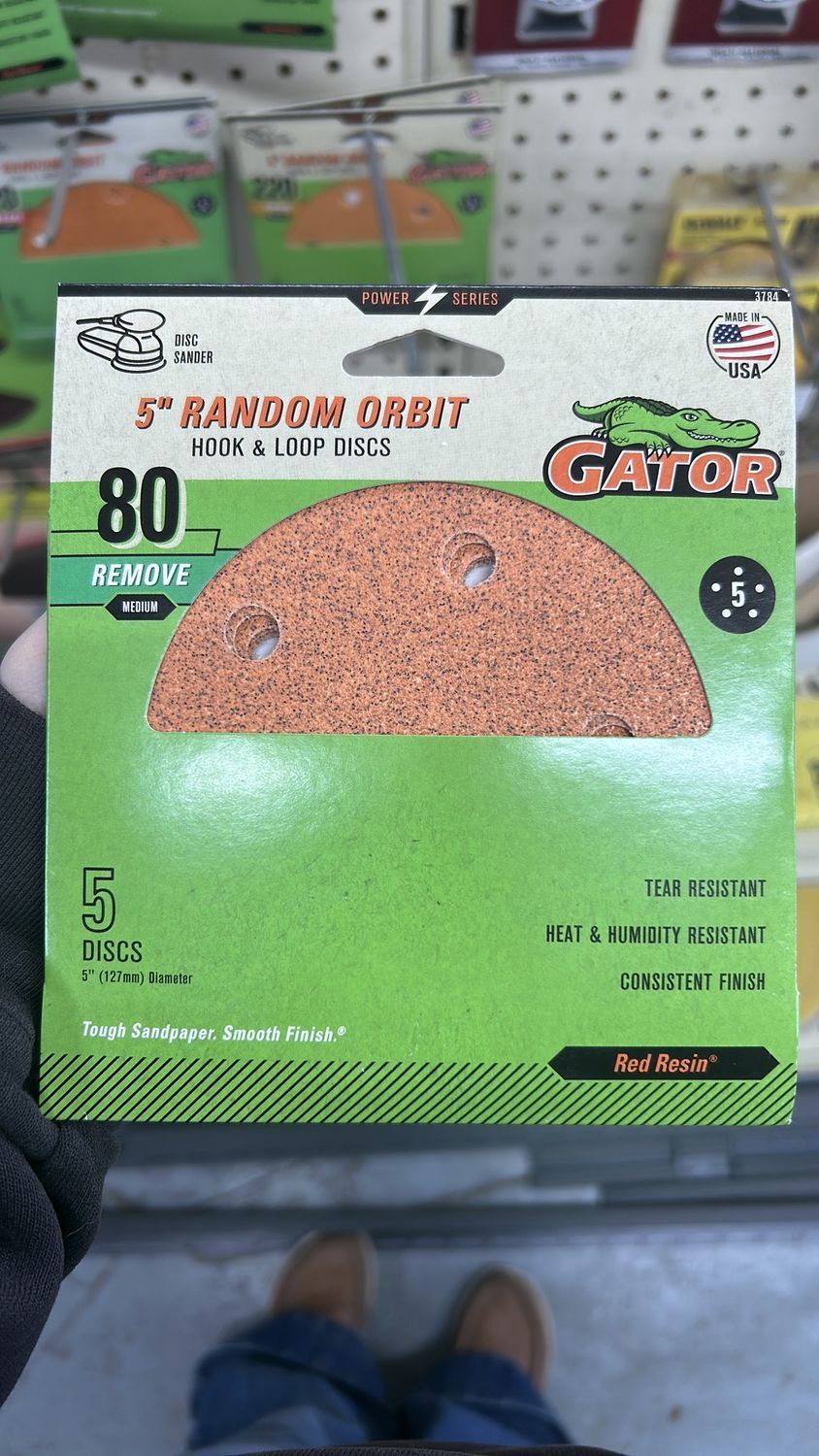 3784 5 SAND DISC 80G 5PK