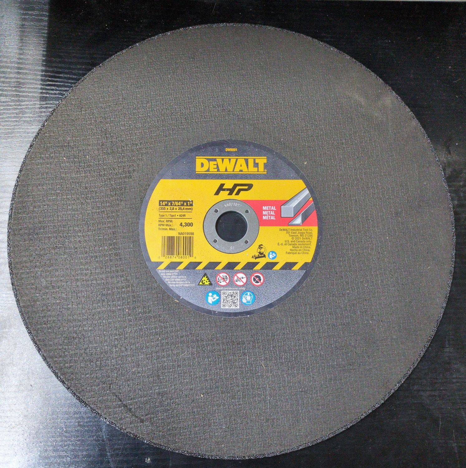 14" 7/16x1 Metal Wheel