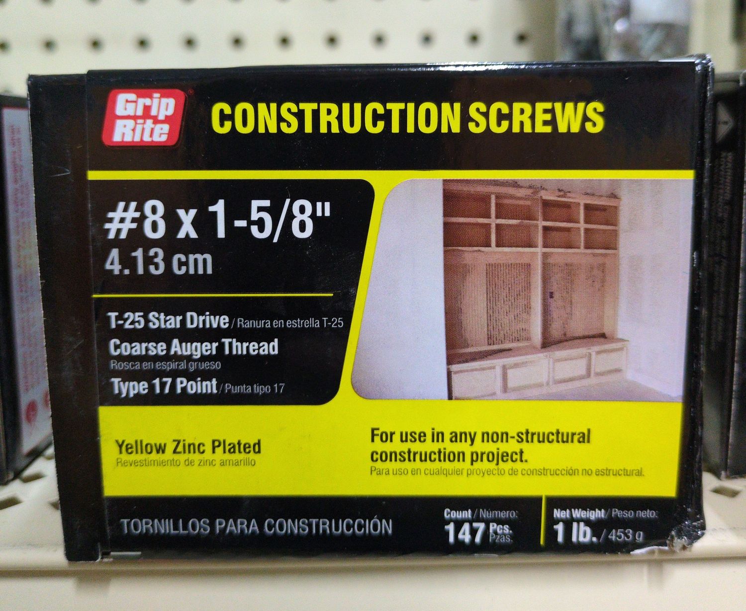 158GCS1 8X1-5/8 CONST SCREW T25 1#M