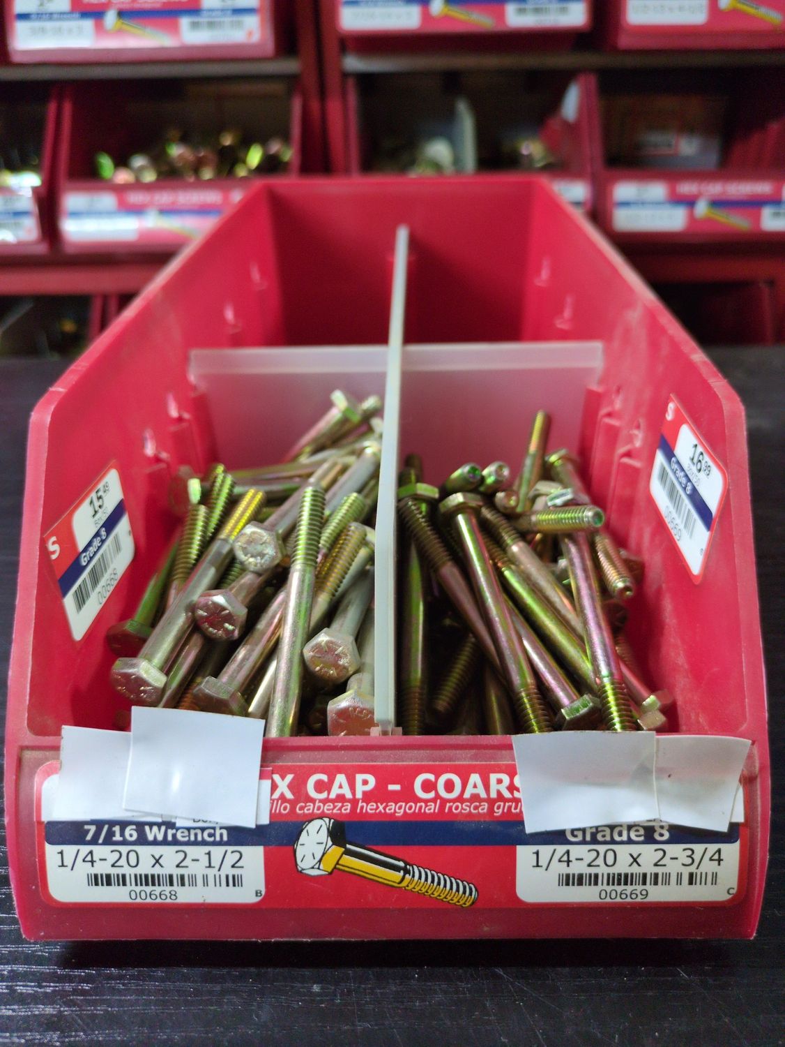 1/4-20 x 2-1/2 Hex Cap