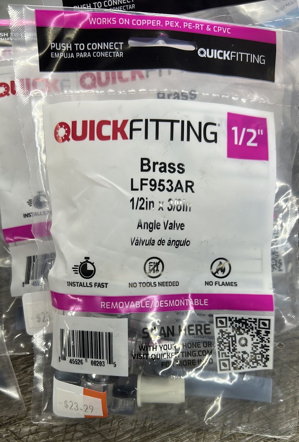 1/2 x 3/8 Angle Valve