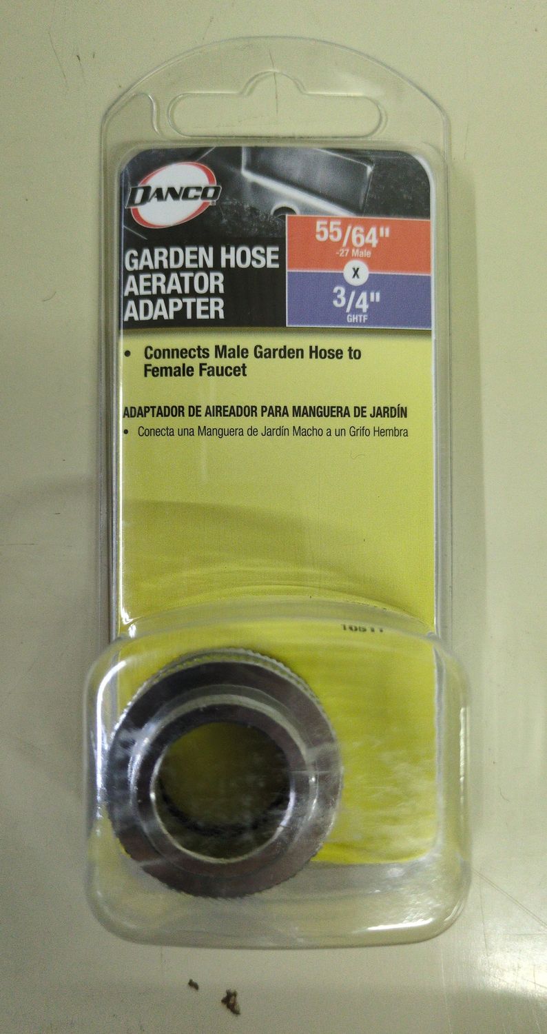 55/64x3/4 Garden Hose Aerator Adapter